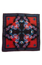 Women's Givenchy 'ultra Paradise' Floral Silk Scarf, Size - Blue