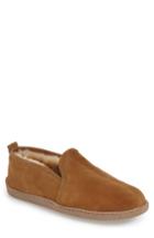 Men's Minnetonka Genuine Shearling Lined Slipper M - Beige