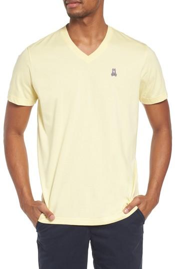 Men's Psycho Bunny V-neck T-shirt (s) - Yellow