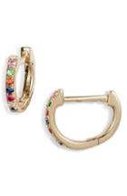Women's Ef Collection Rainbow Mini Huggie Hoop Earrings