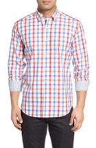 Men's Bugatchi Shaped Fit Sport Shirt - Coral