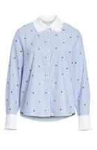 Women's Kate Spade New York Twinkle Stripe Poplin Shirt - Blue