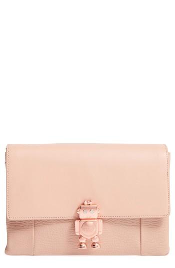 Ted Baker London Jemms Leather Crossbody Bag - Beige
