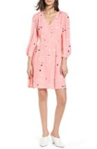 Women's Chelsea28 V-neck Puff Sleeve Dress, Size - Pink