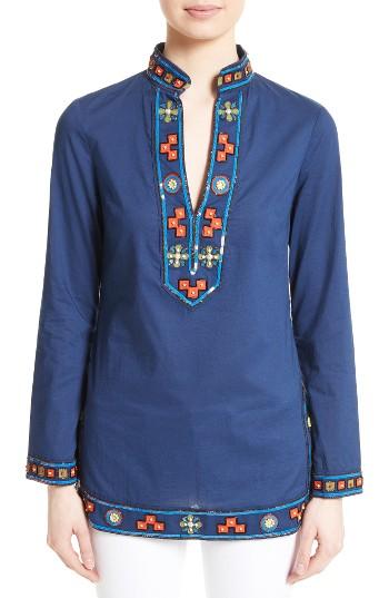 Women's Tory Burch Embellished Tory Tunic