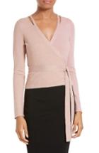 Women's Diane Von Furstenberg Metallic Knit Wrap Cardigan