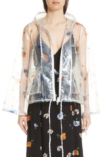 Women's Ganni Petunia Rain Jacket Us / 34 Eu - Blue