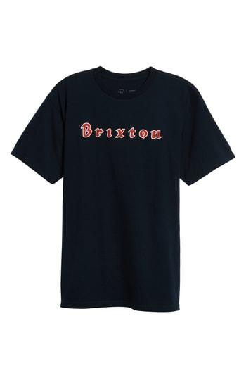 Men's Brixton Proxy Short Sleeve Logo T-shirt, Size - Blue