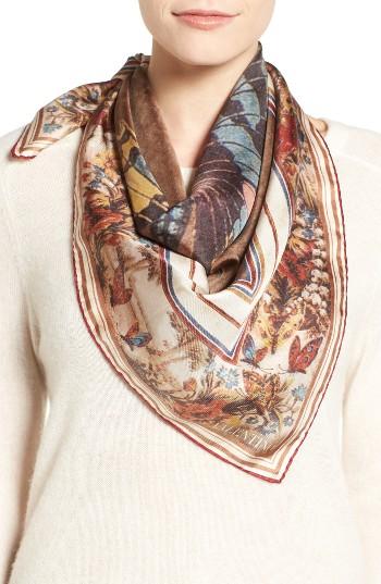 Women's Valentino Cigar Boxes Silk Square Scarf