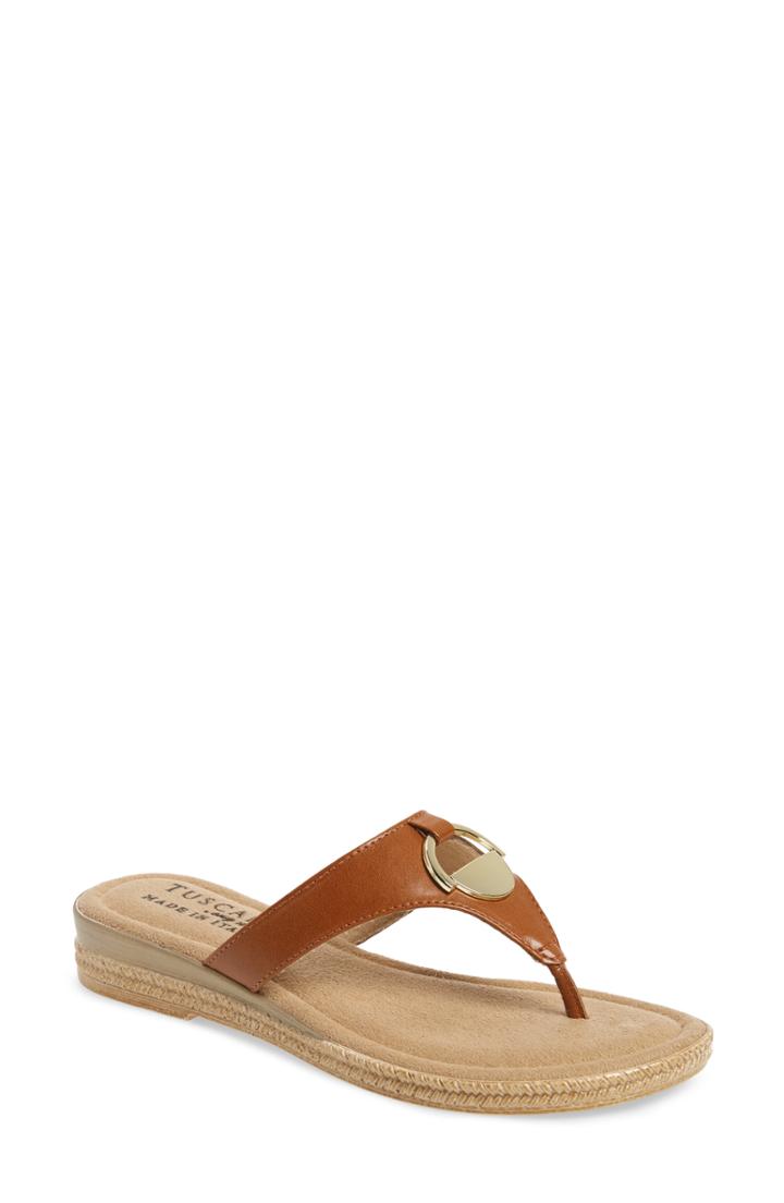Women's Tuscany By Easy Street Belinda Flip Flop .5 M - Beige