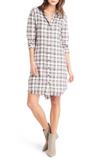 Women's Michael Stars Plaid Shirtdress - Ivory