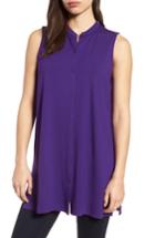 Women's Eileen Fisher Jersey Tunic, Size - Purple