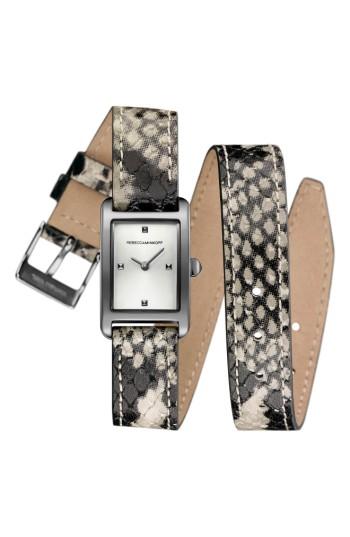 Women's Rebecca Minkoff Moment Wrap Leather Strap Watch, 19mm X 30mm