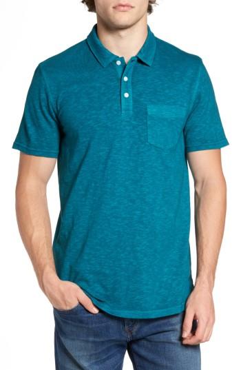 Men's 1901 Slub Jersey Polo, Size - Blue/green