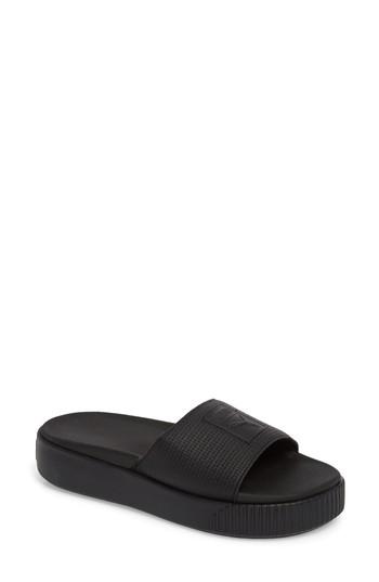 Women's Puma Platform Slide Sandal .5 M - Black