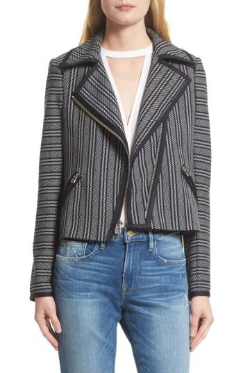 Women's Veronica Beard Benson Moto Jacket - Blue
