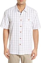 Men's Quiksilver Waterman Collection 'crow's Nest' Regular Fit Plaid Sport Shirt, Size - White