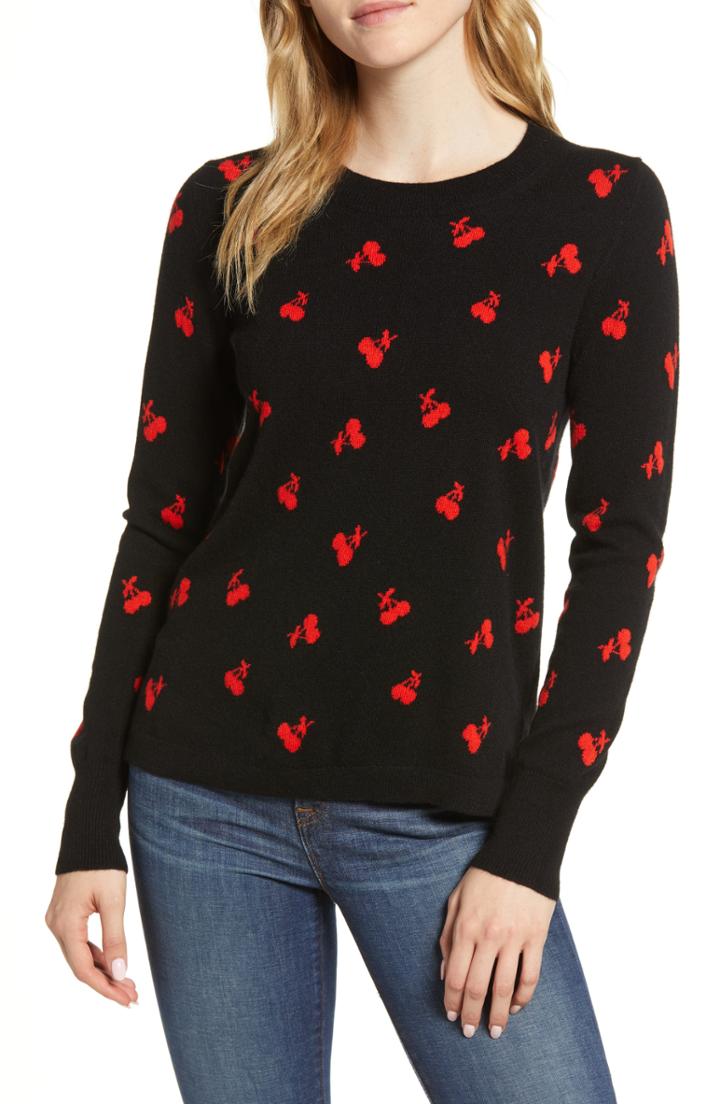 Women's Caslon Twist Front Sweatshirt, Size - Blue