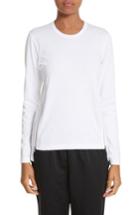 Women's Comme Des Garcons Side Zip Cotton Tee - White