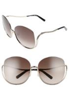 Women's Chloe 64mm Oversize Sunglasses - Gold/ Black