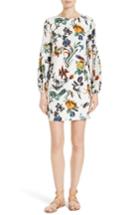 Women's Tibi Gothic Floral Silk Shift Dress