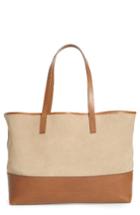 Pedro Garcia East West Suede & Leather Tote - Brown