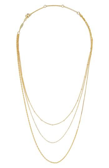 Women's Baublebar Lumina Everyday Fine Triple Strand Chain Necklace