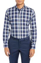 Men's Ledbury The Dietz Slim Fit Plaid Dress Shirt - Blue