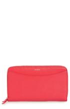 Women's Skagen Leather Continental Wallet - Red