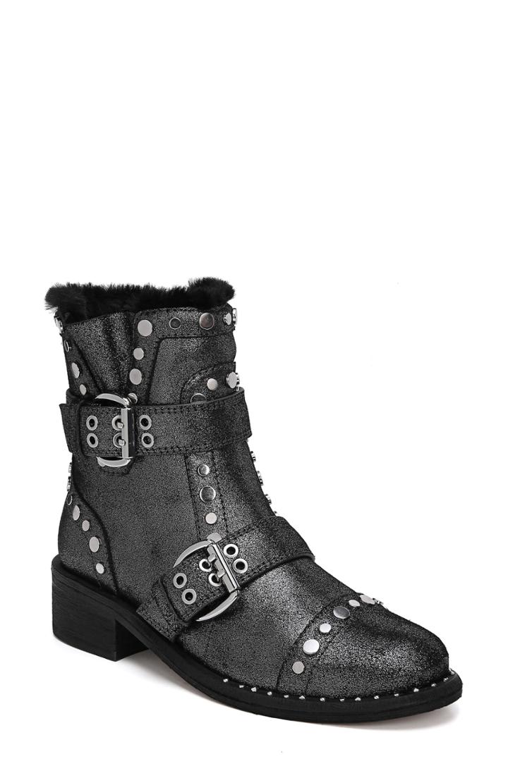 Women's Sam Edelman Drea Stud Moto Boot M - Grey
