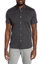Men's Ted Baker London Waterco Slim Fit Short Sleeve Sport Shirt (m) - Black