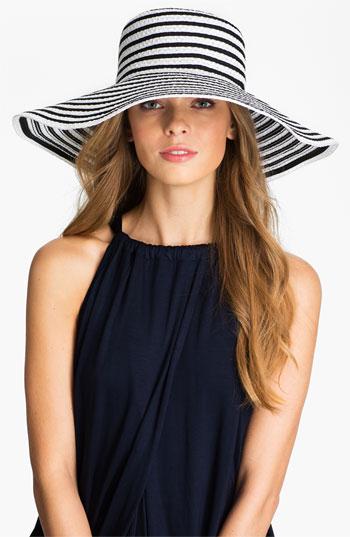 Eric Javits 'gg Dame Ii' Packable Sun Hat Black/ White