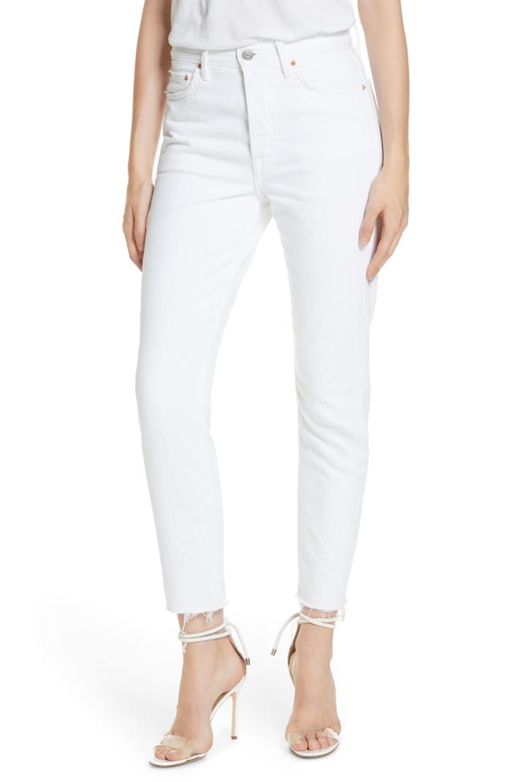 Women's Grlfrnd Karolina High Waist Skinny Jeans - White
