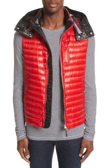 Men's Burberry Aldridge Quilted Vest With Removable Hood