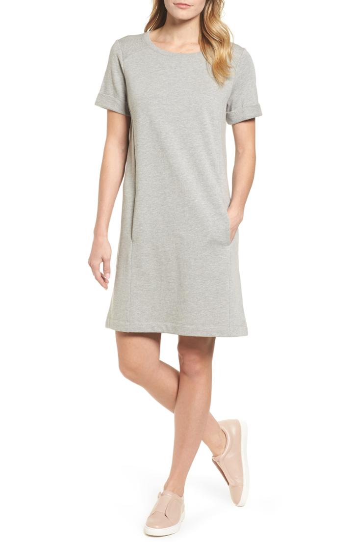 Women's Caslon Short Sleeve Cotton Blend Dress