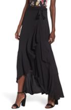 Women's Arrive Amelia Ruffle Wrap Skirt - Black