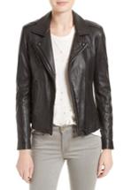 Women's Iro Leather Moto Jacket Us / 34 Fr - Black