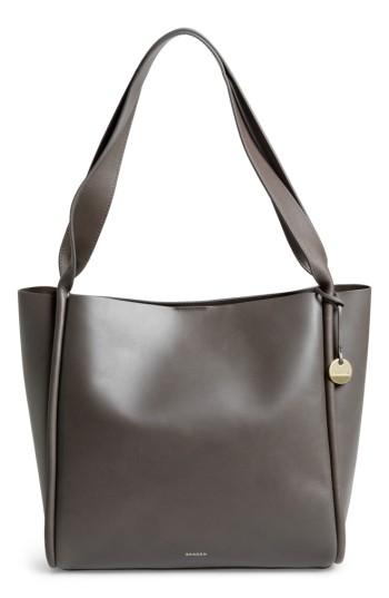Skagen Karalie Leather Shoulder Bag - Grey