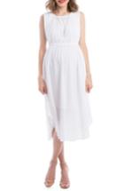 Women's Lilac Clothing Grecian Maternity/nursing Dress - Ivory