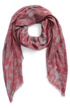 Women's Sole Society Lace Print Scarf, Size - Purple