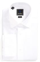 Men's David Donahue Trim Fit Solid Dress Shirt .5 32/33 - White