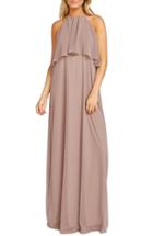 Women's Show Me Your Mumu Aimee Ruffle Bodice Chiffon Halter Gown