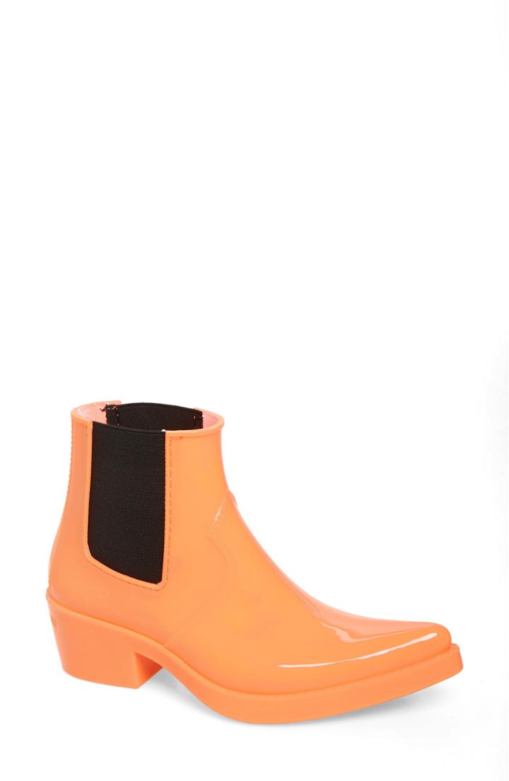 Women's Calvin Klein Jeans Carol Waterproof Rain Bootie M - Orange