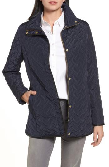 Women's Cole Haan Quilted Jacket - Blue