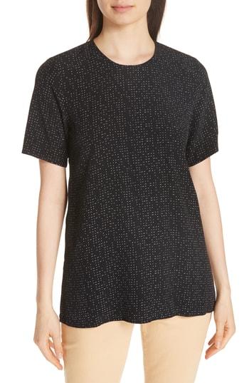 Women's Eileen Fisher Boxy Print Top - Black
