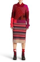 Women's Burberry Knit Wool Blend Pencil Skirt - Red