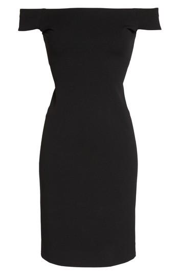 Petite Women's Eliza J Off The Shoulder Sheath Dress P - Black