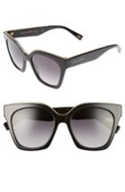 Women's Marc Jacobs 52mm Square Sunglasses - Black