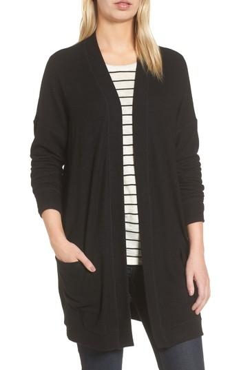 Women's Gibson Cozy Fleece Cardigan Regular - Black