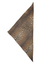 Women's Saint Laurent Ysl Leopard Print Cashmere & Silk Triangle Scarf, Size - Black